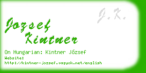 jozsef kintner business card